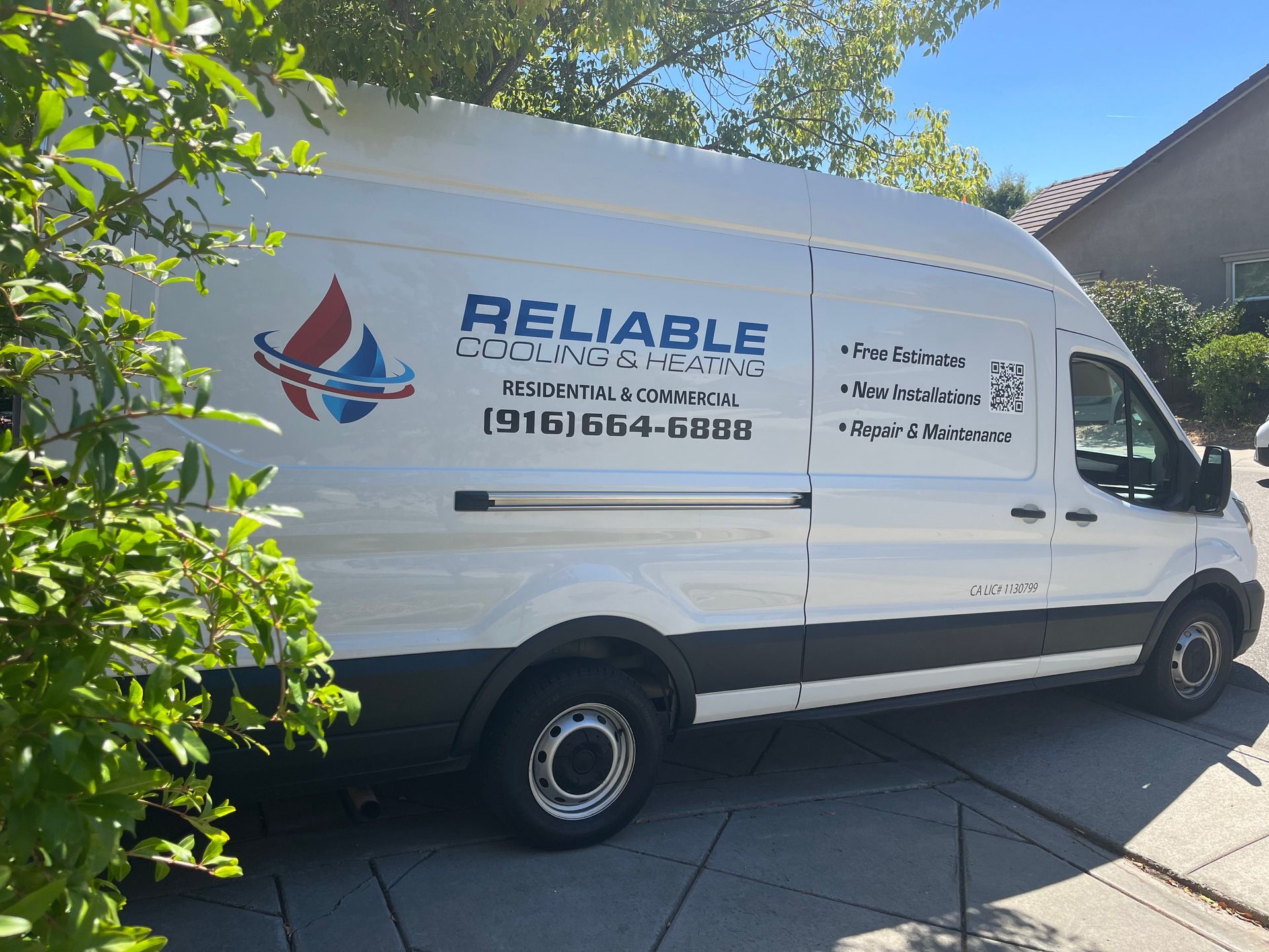 HVAC maintenance at a Sacramento home