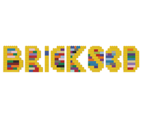 Het woord bricks3d is gemaakt van legostenen