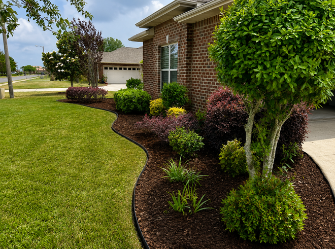 Coastal landscaping front foundation plantings