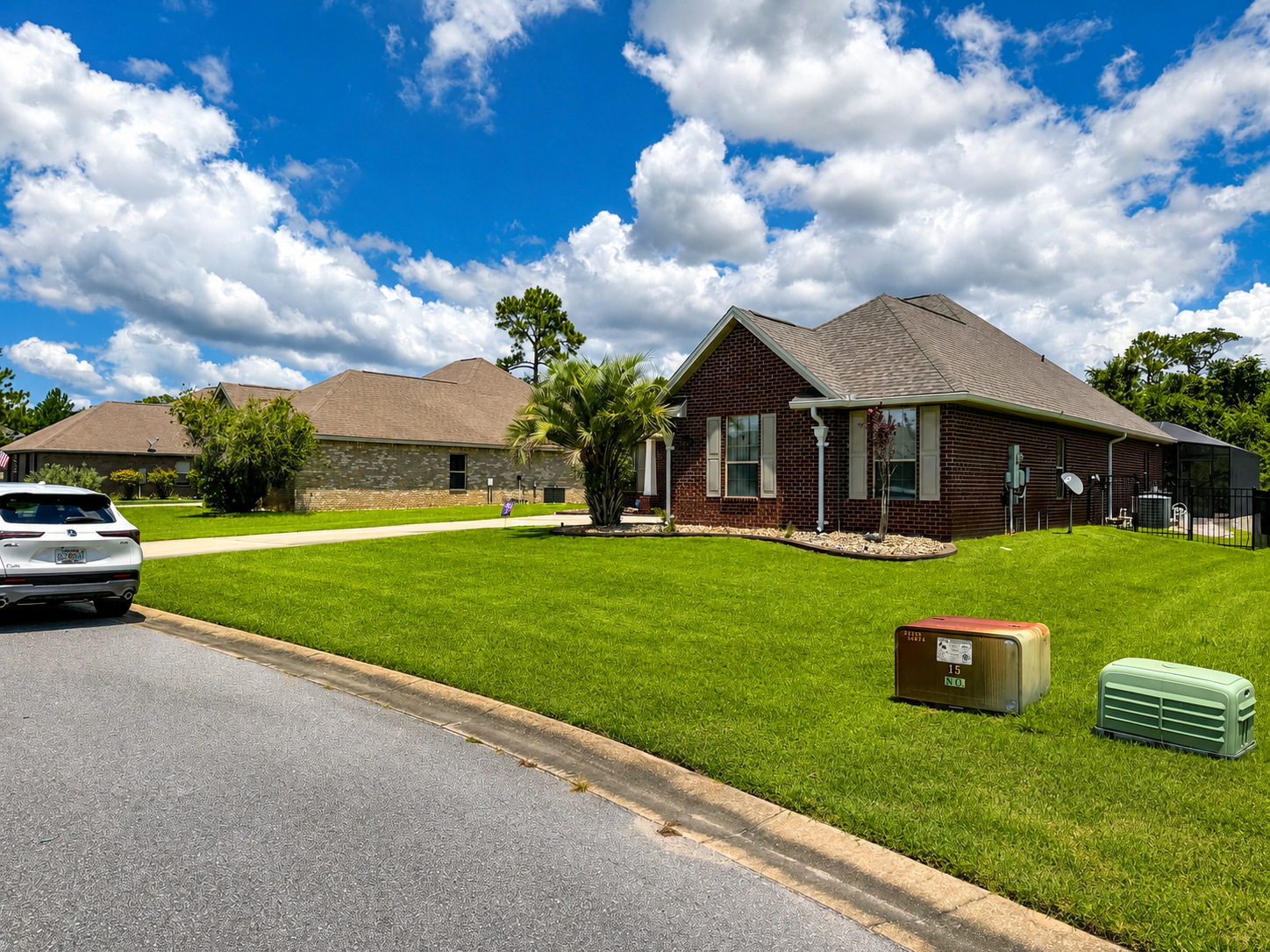 Completed front-yard landscaping project