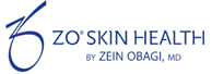 ZO Skin Health logo. Dark blue script