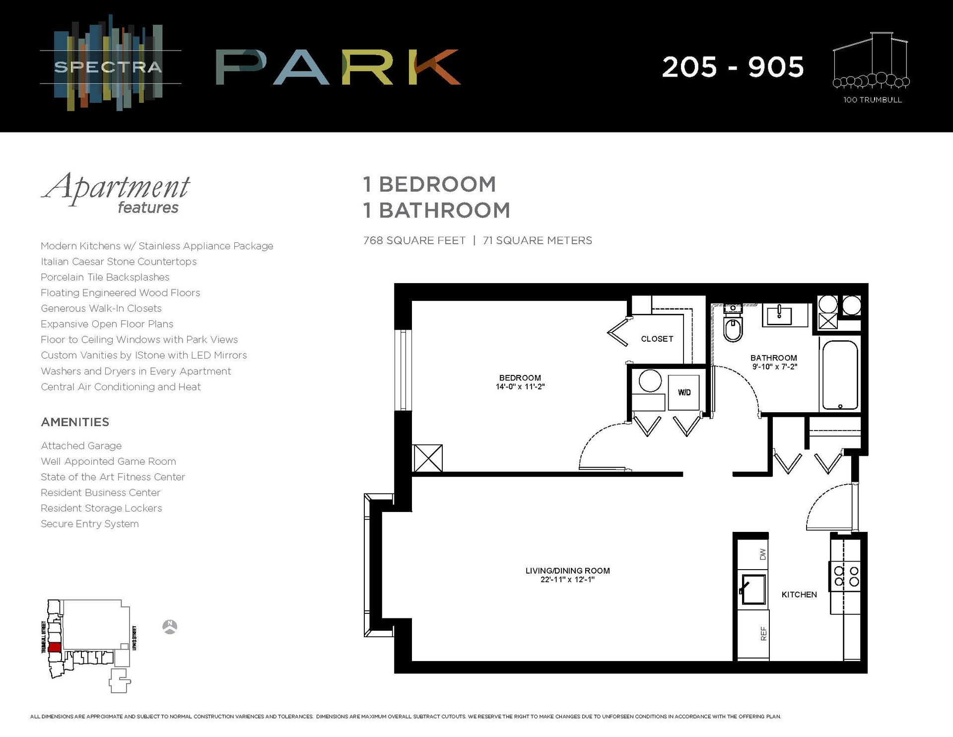 A floor plan of a bedroom apartment with a bathroom.