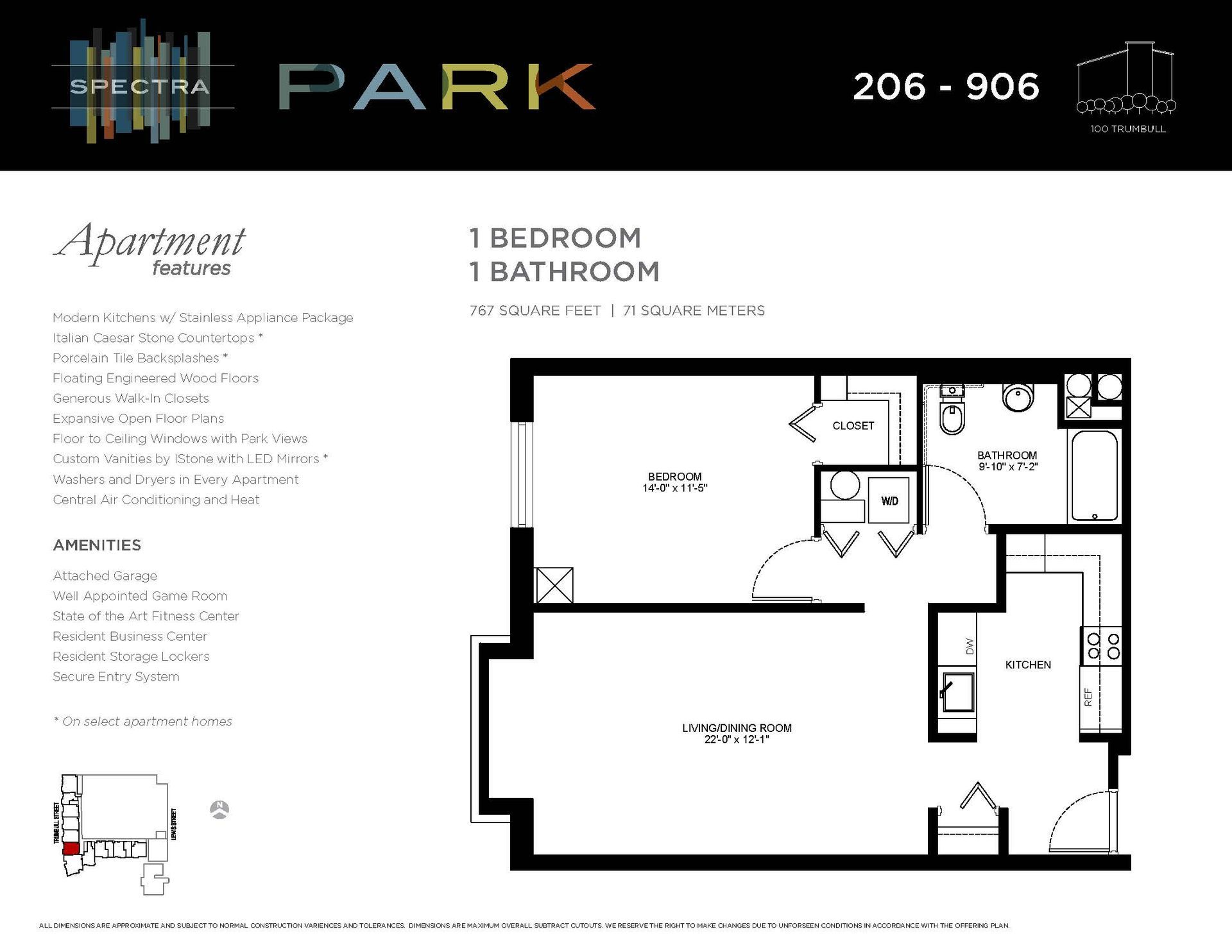 A black and white floor plan of a bedroom apartment with a bathroom.