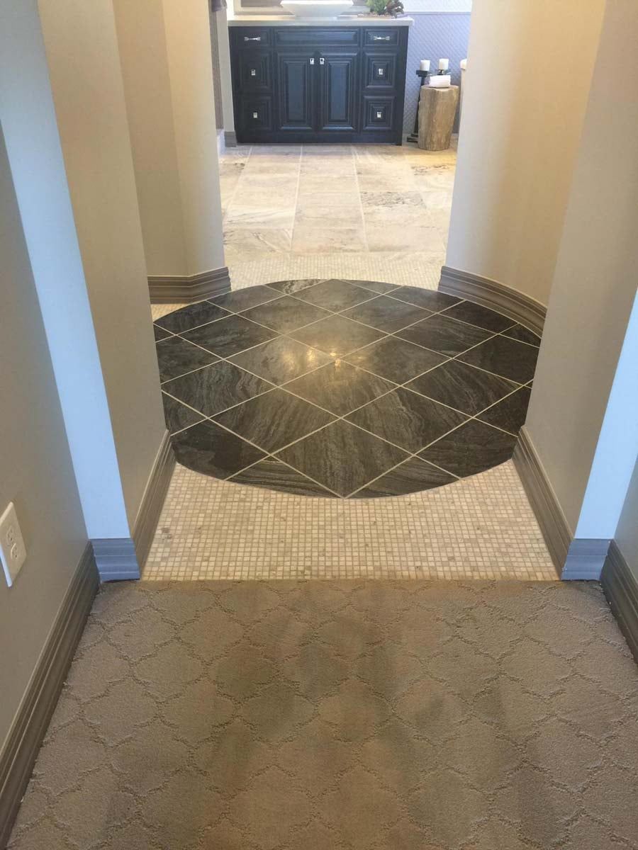 Unique tile in walkway