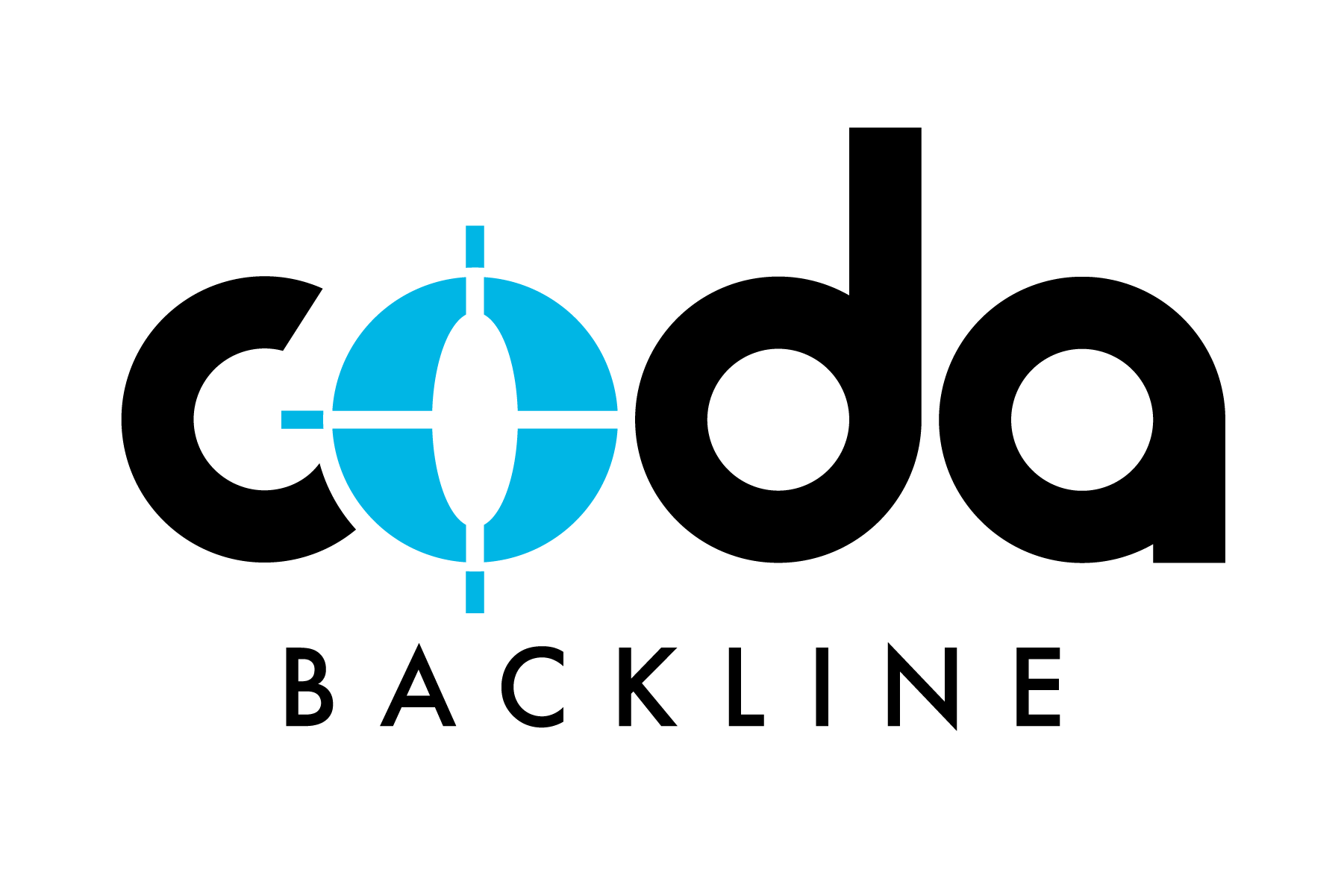 Logo for Coda Backline: black text 