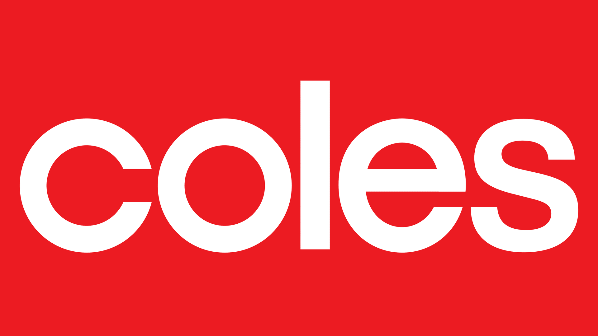 Coles logo: White text