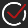 Gray check mark inside a white outlined circle on a dark background. | Accurate Automotive
