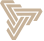 An optical illusion of three triangles stacked on top of each other on a white background.