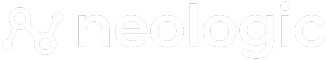 White logo reading “neologic” with a stylized connected-node icon on a light background