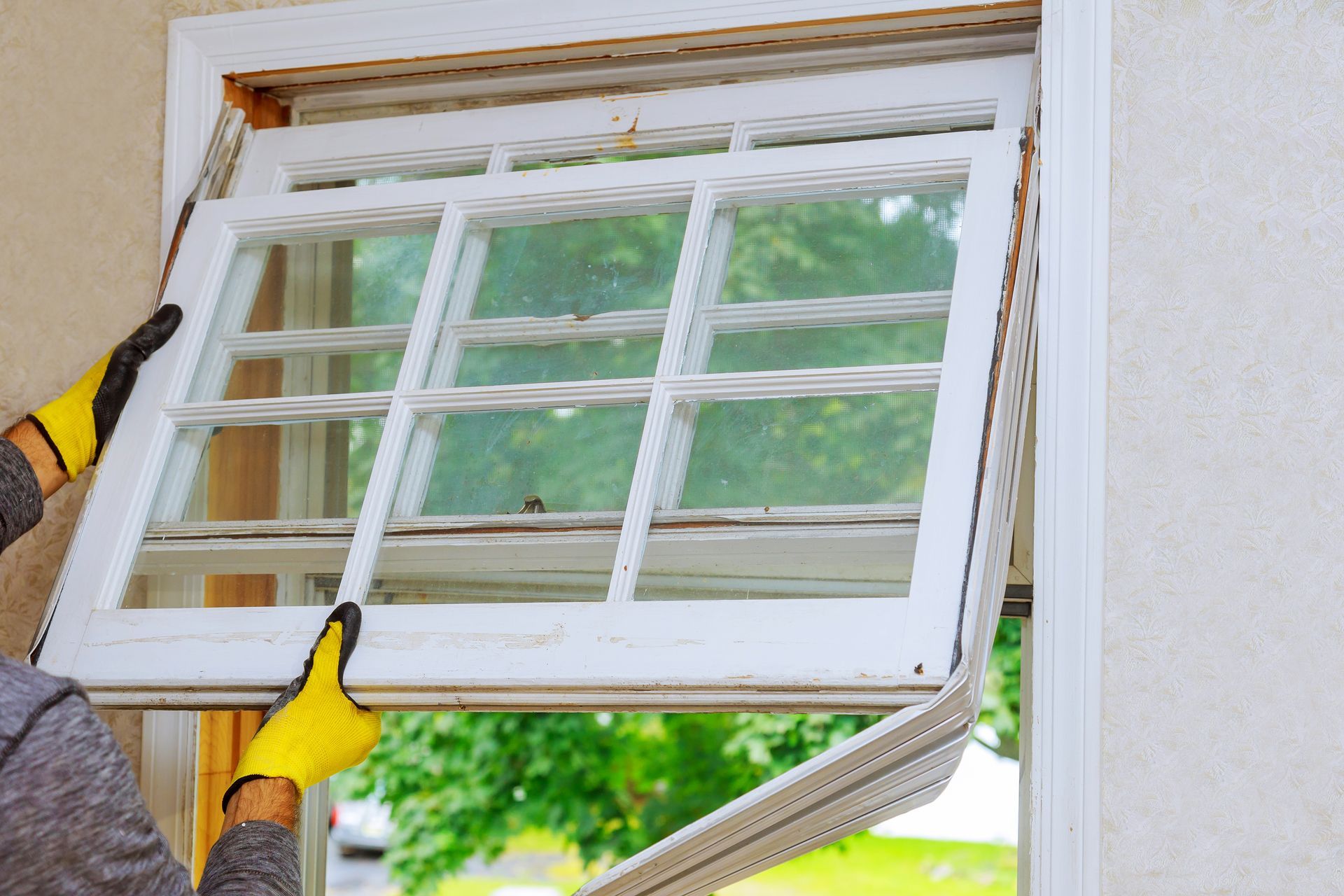 Renovation work in an old house and replacing windows. Renovation work in an old house and replacing windows.