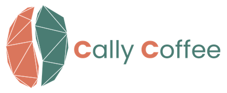 A logo for cally coffee with a geometric design.
