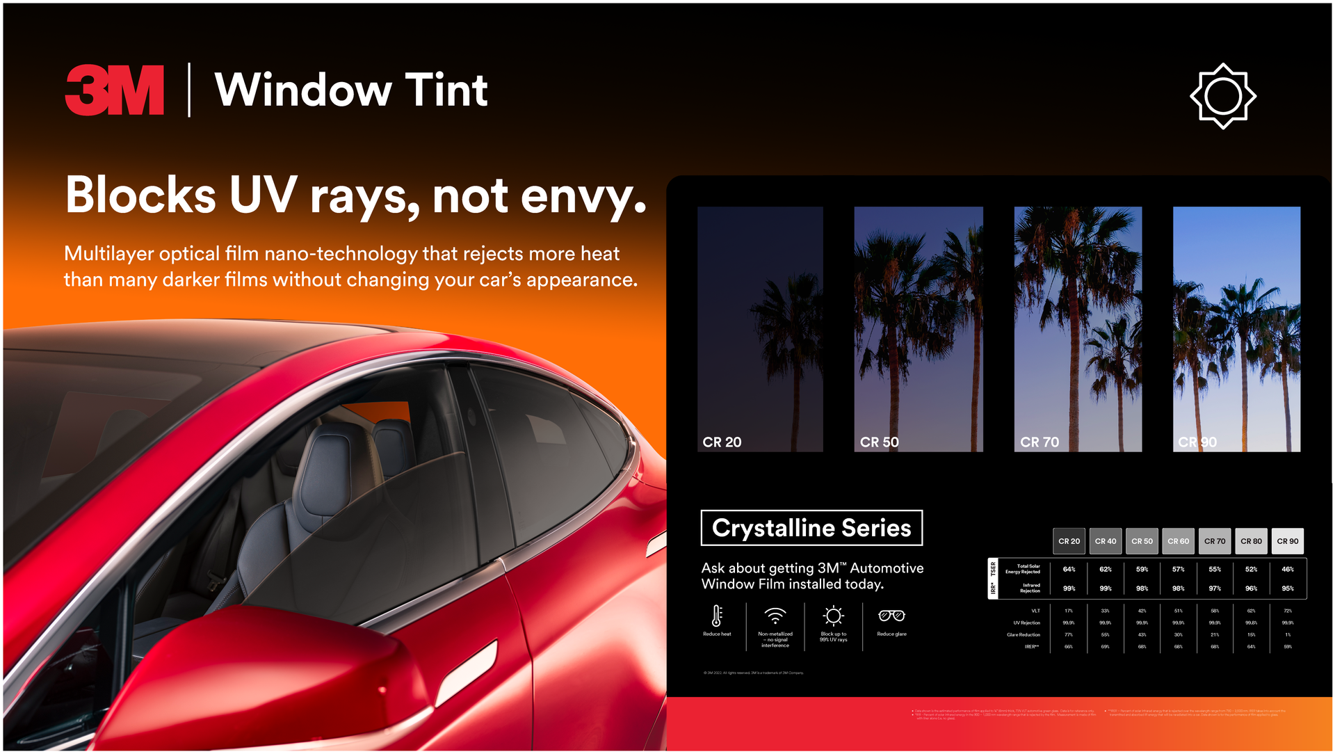 3M Auto Window Tinting 3m window tint blocks uv rays not envy