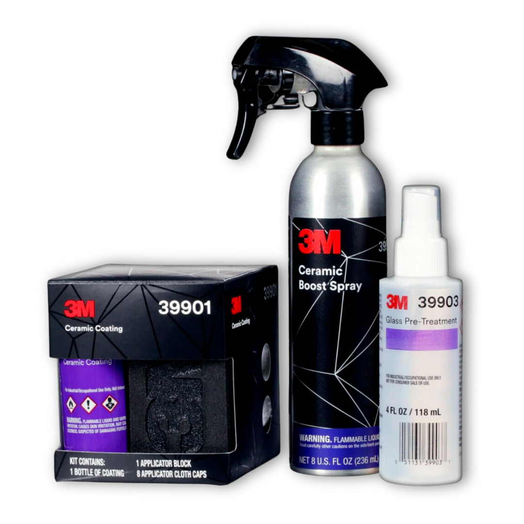 3M car care kit featuring ceramic coating products for enhanced vehicle protection and shine.