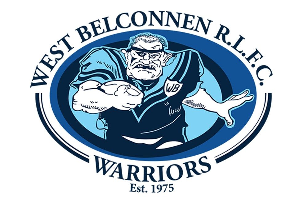 A logo for west belconnen r.l.f.c. warriors