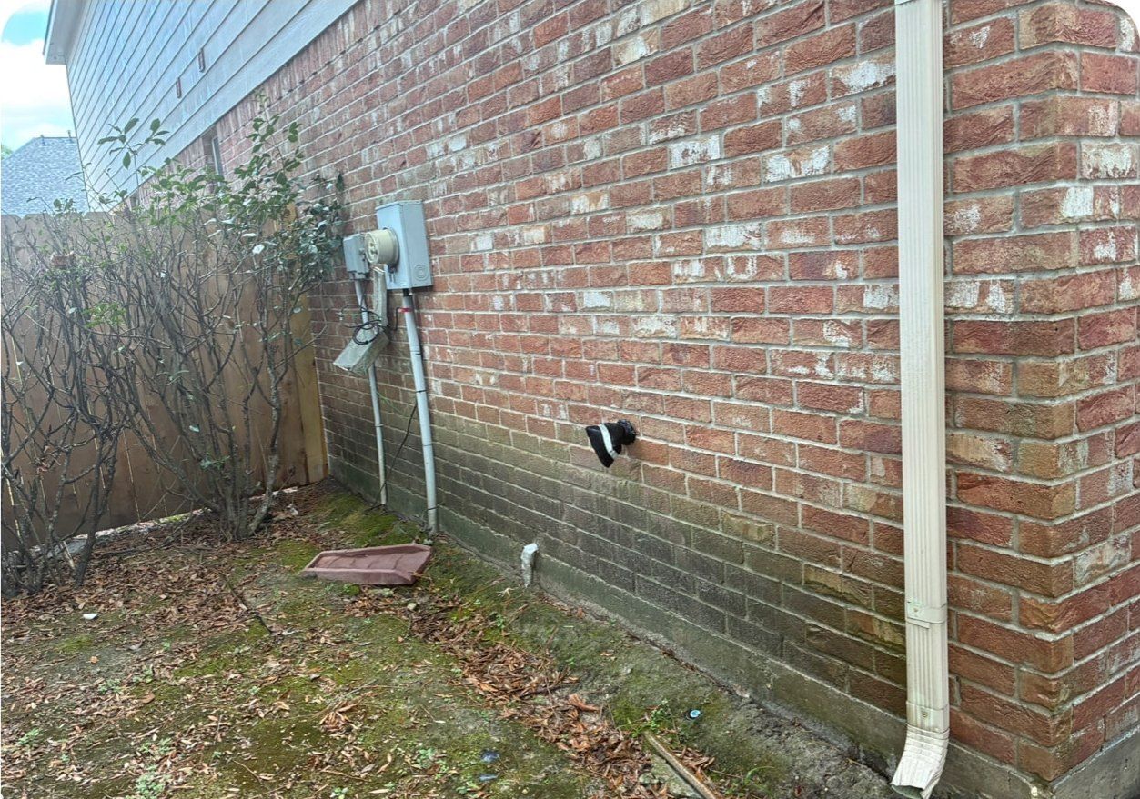 Brick Wall Wash before cleaning by Elite Exterior Cleaning