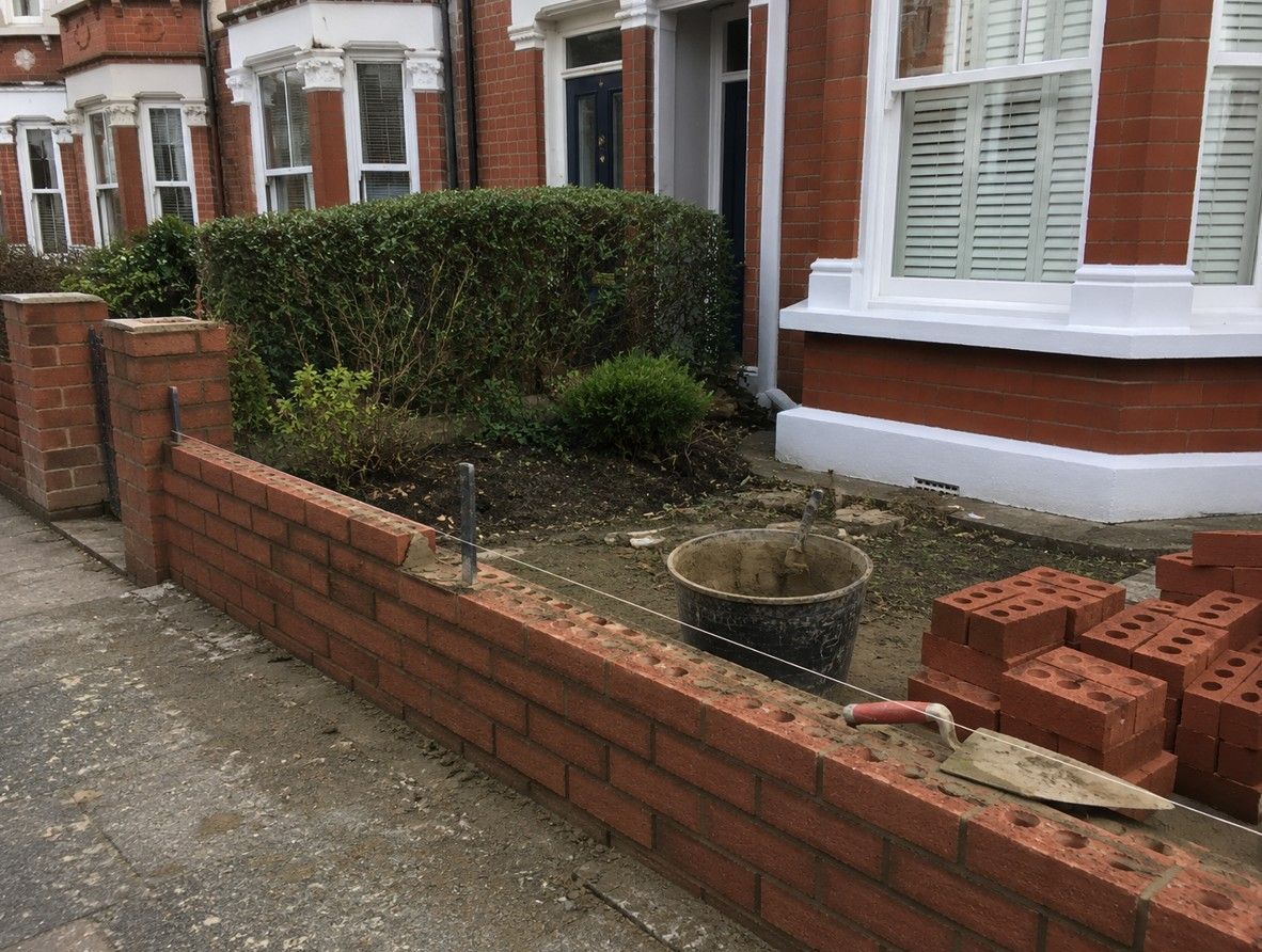 J&Z Property Maintenance building a new front garden wall