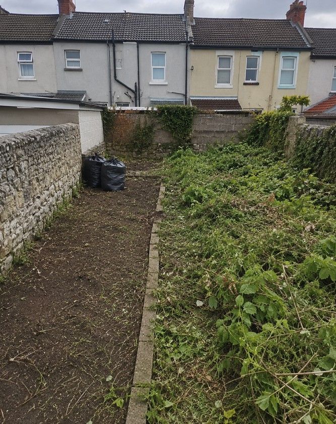 J&Z Property Maintenance carrying out a garden tidy at a Cardiff property