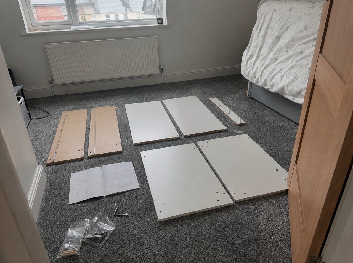 J&Z Property Maintenance handyman assembling flat-pack furniture in Cardiff