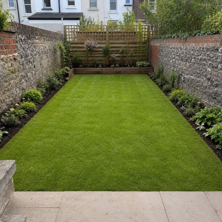 J&Z Property Maintenance lawn after mowing, weeding and feeding.