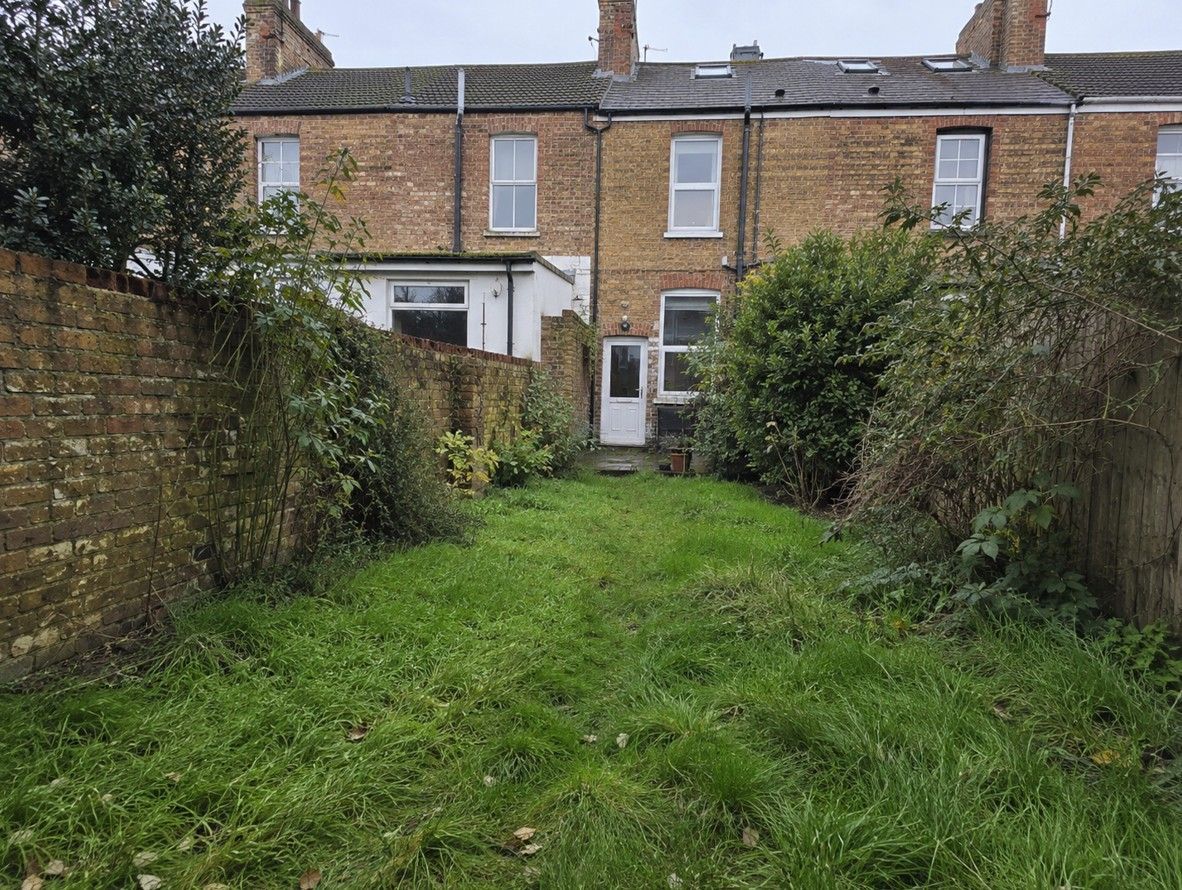 Overgrown Cardiff garden lawn before J&Z Property Maintenance visit