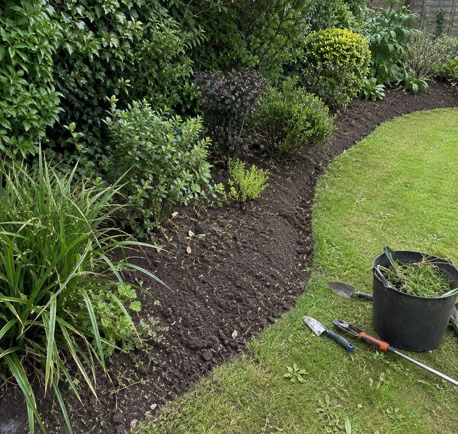 J&Z Property Maintenance weeding and maintaining garden borders in Barry