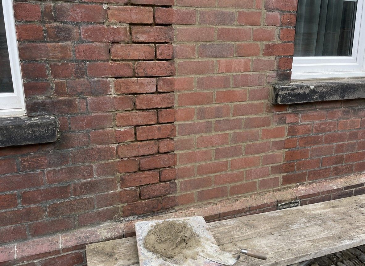 J&Z Property Maintenance carrying out repointing on a Victorian terrace in Newport