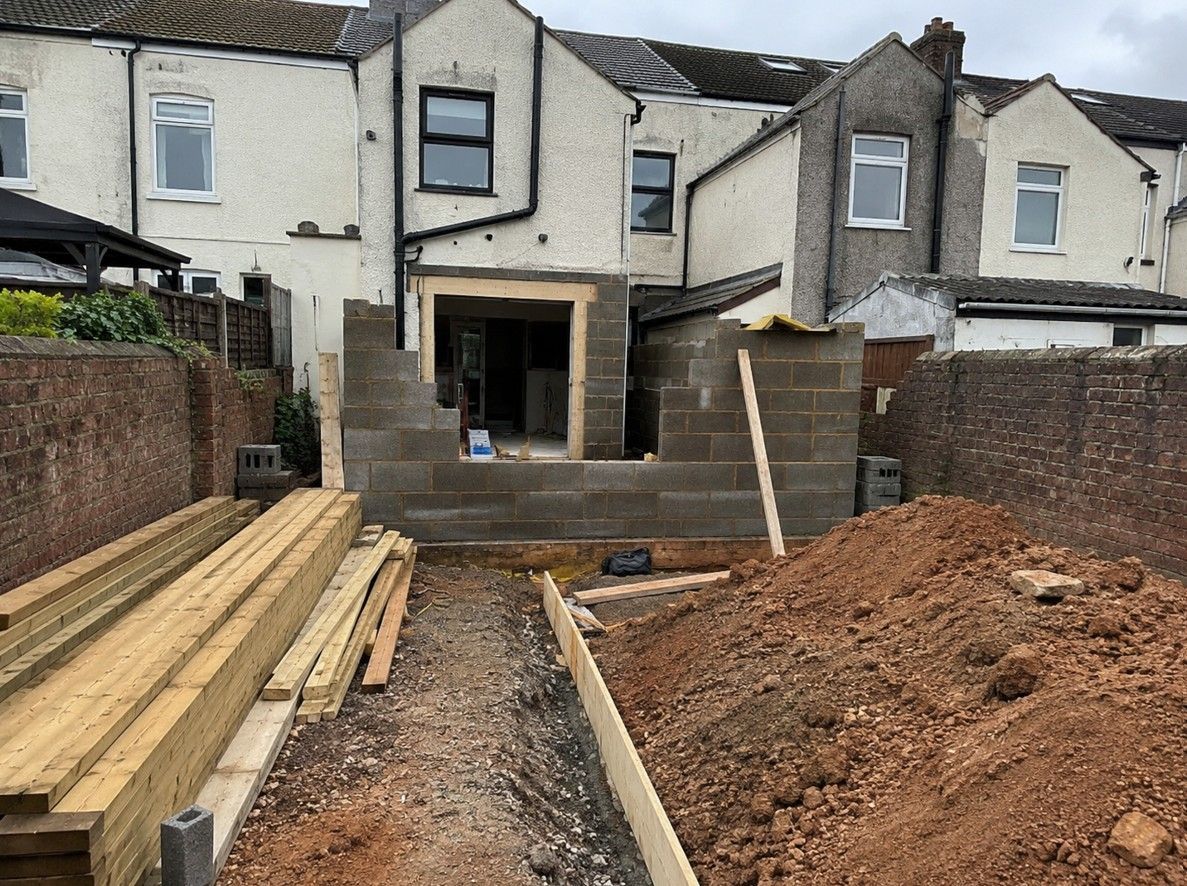 J&Z Property Maintenance building a rear extension at a Newport property
