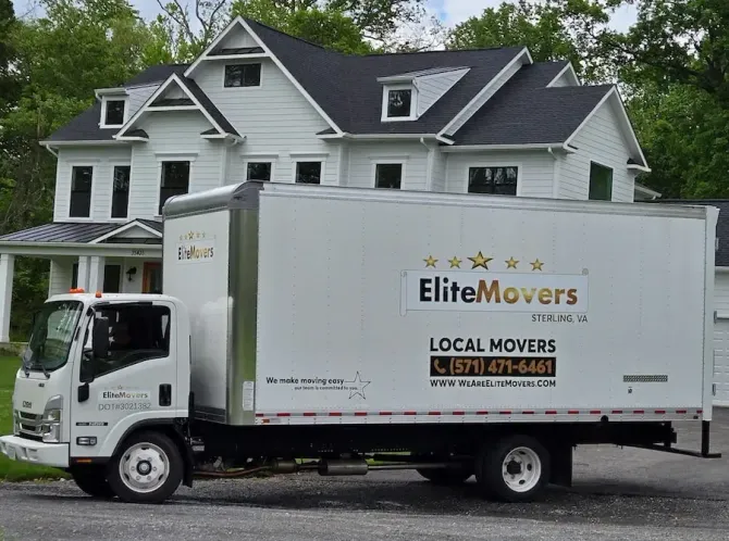 Elite Movers moving truck in Sterling, Virginia