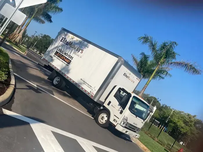 Elite Movers moving truck for long-distance moving services from Sterling, VA