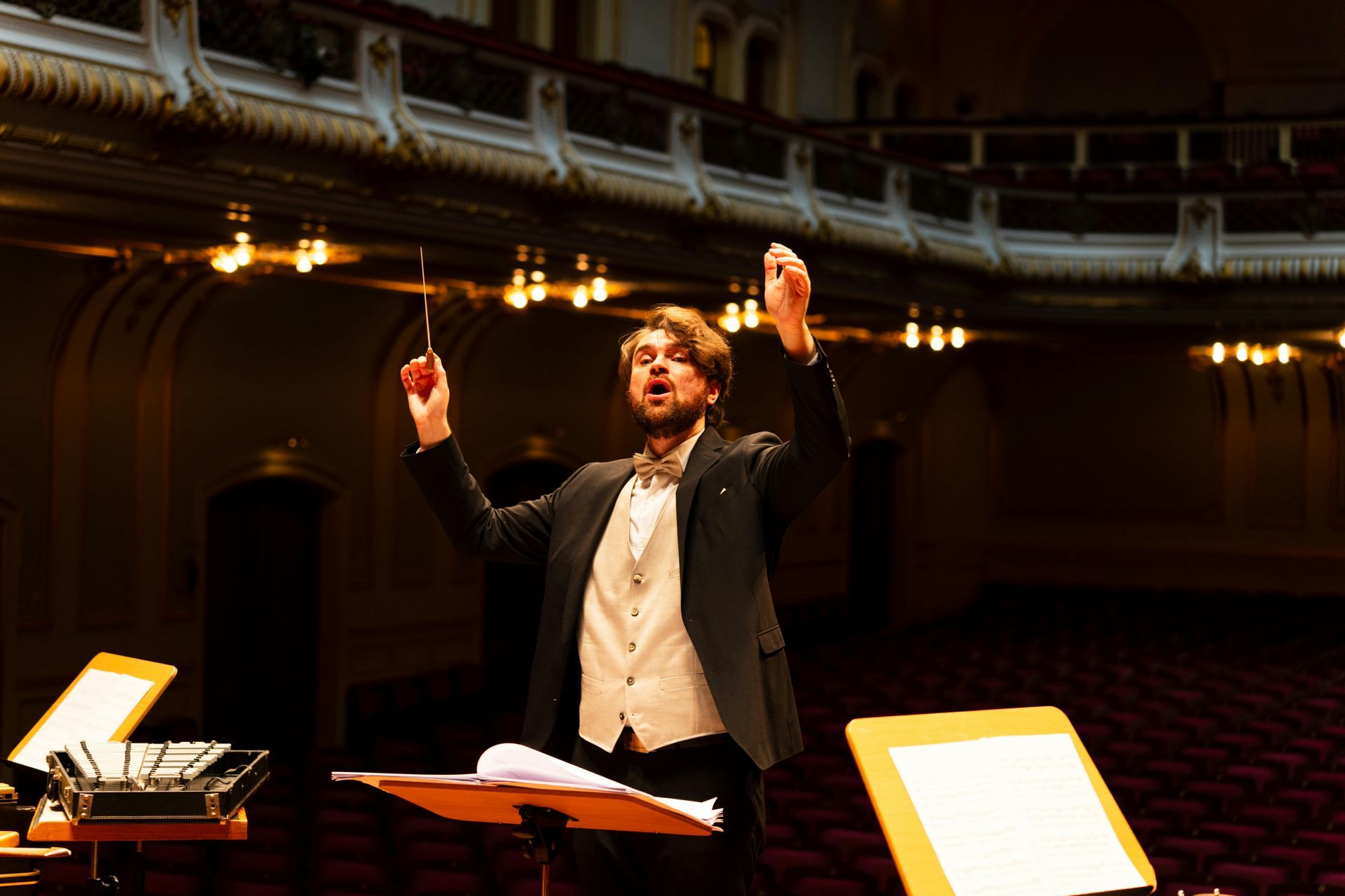 Conducting the orchestra