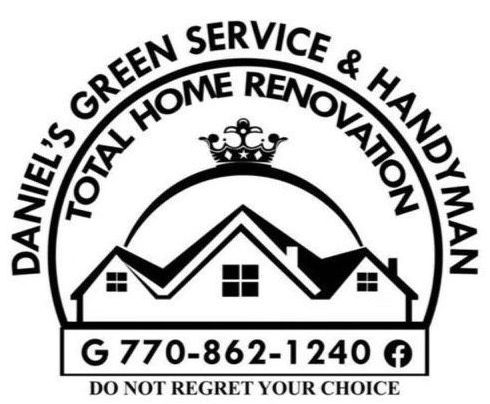The logo for daniel 's green service and handyman total home renovation