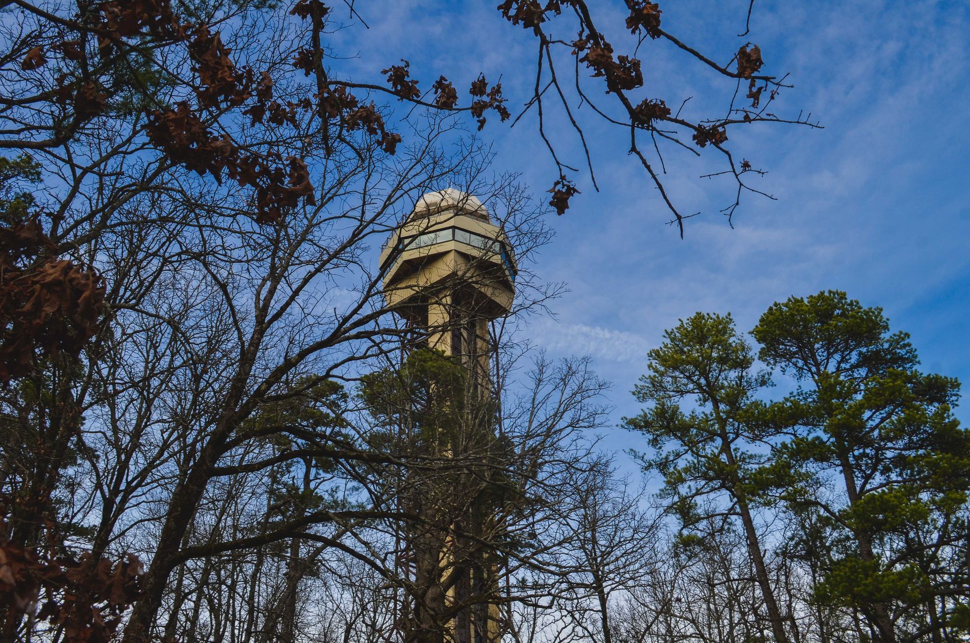 Hot Springs Arkansas Mountain Tower with Fall Foliage