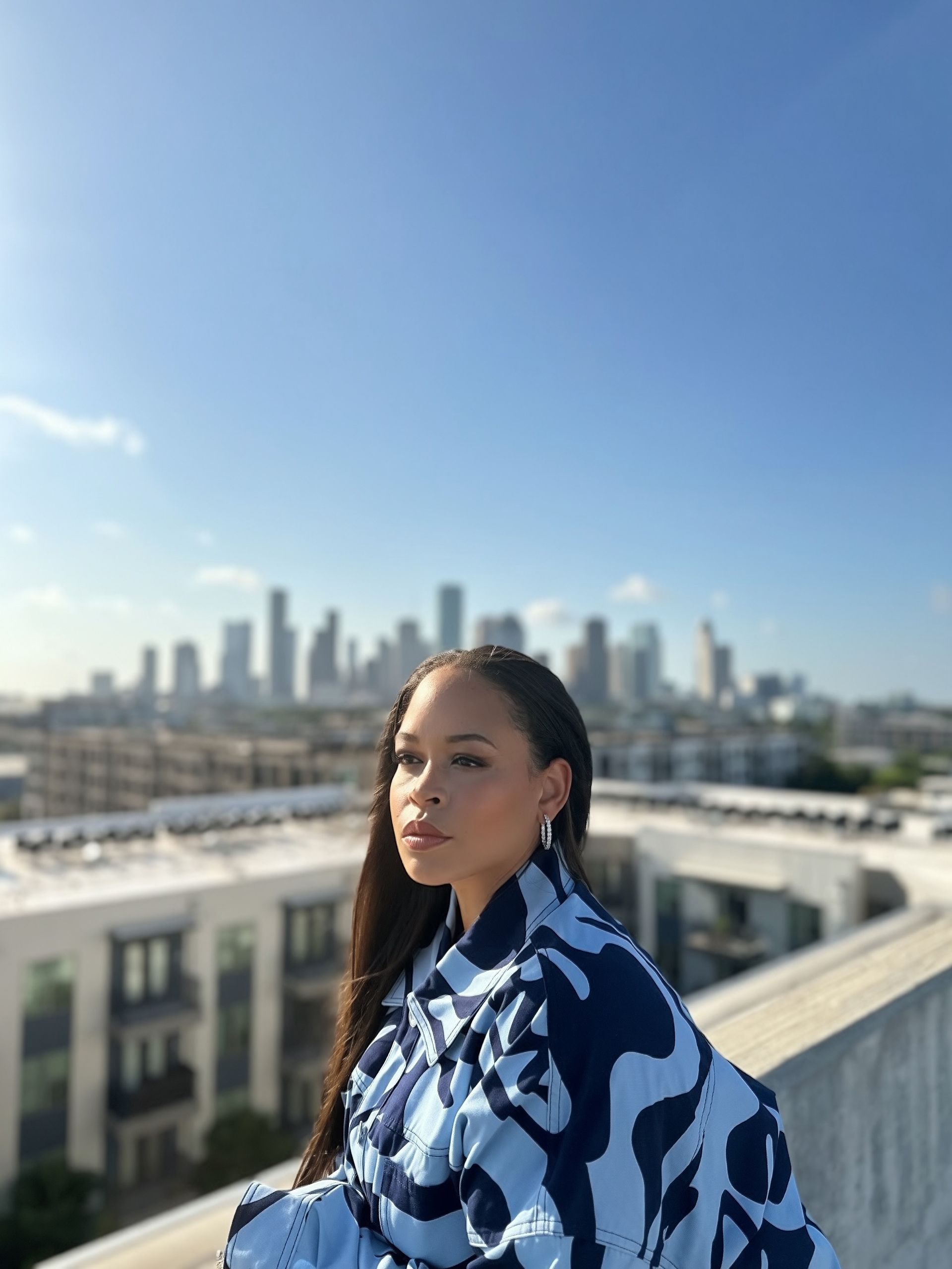The Blue Print coordinated outfit — closer view of fabric and styling details