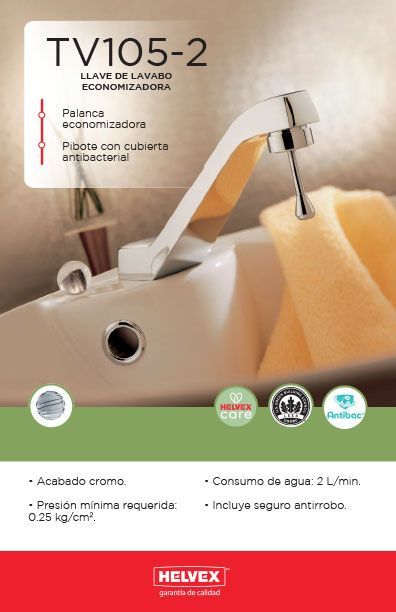 TV105-2 llave de lavabo economizadora