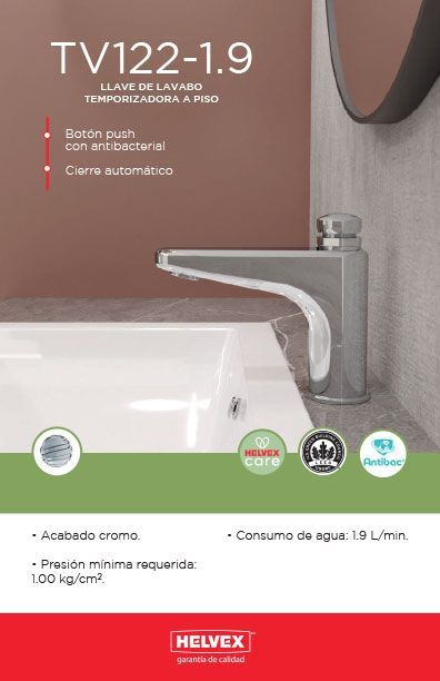 TV122-1.9 llave de lavabo temporizadora a piso