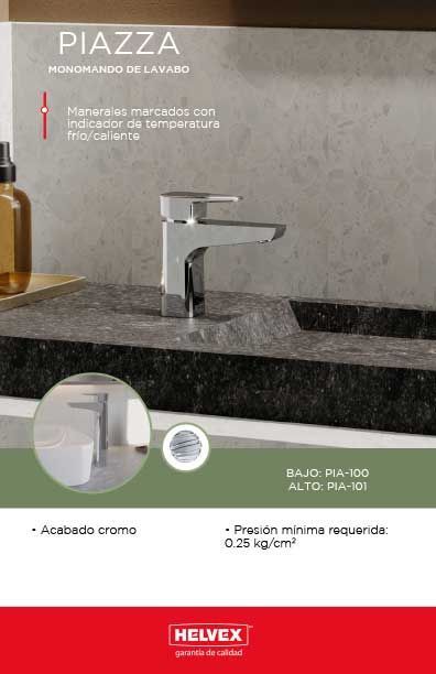 Piazza monomando de lavabo