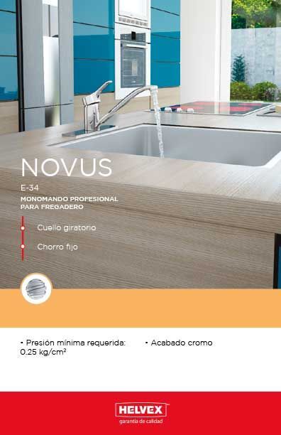 Novus e-34 monomando profesional para fregadero