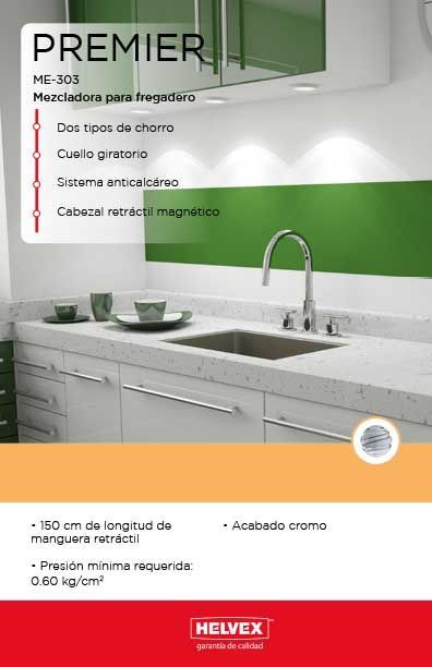 Premier ME-303 mezcladora para fregadero