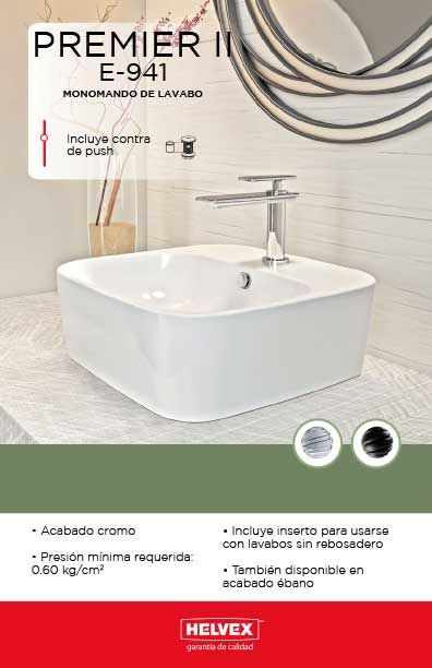 Premier II E-941 monomando de lavabo