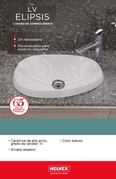 LV Elipsis lavabo de sobrecubierta