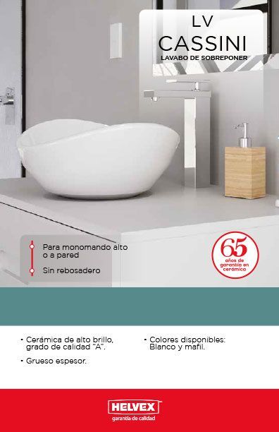 LV Cassini lavabo de sobreponer
