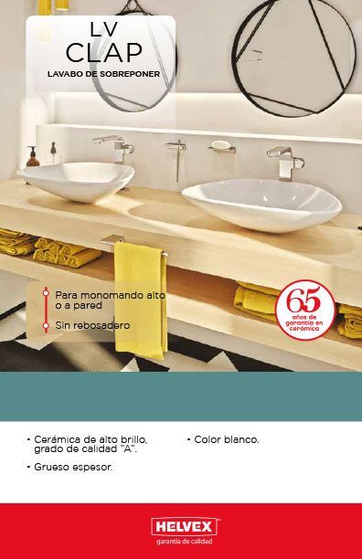 LV clap lavabo de sobreponer