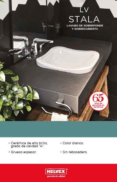 LV Stala lavabo de sobreponer y sobrecubierta