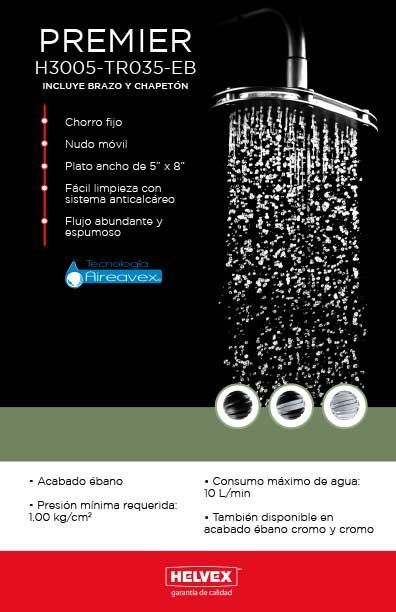 Premier H3005-TR035-EB incluye brazo y chapetón
