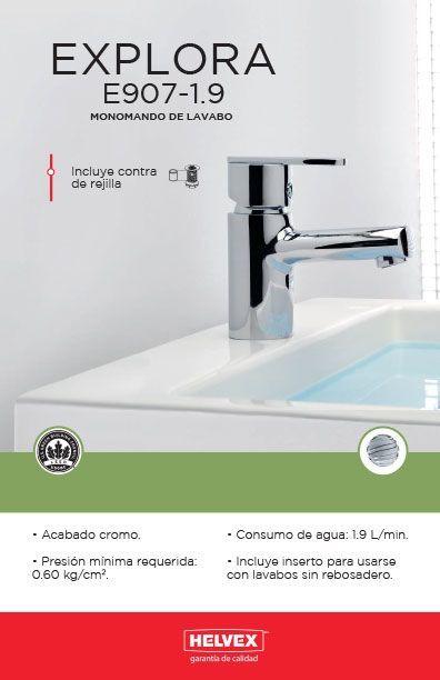 Explora E907-1.9 monomando de lavabo