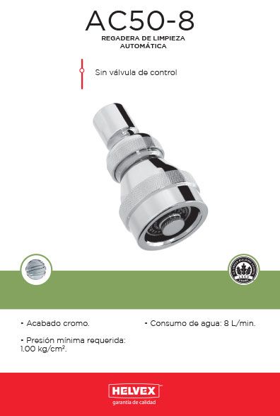 AC50-8 regadera de limpieza automática
