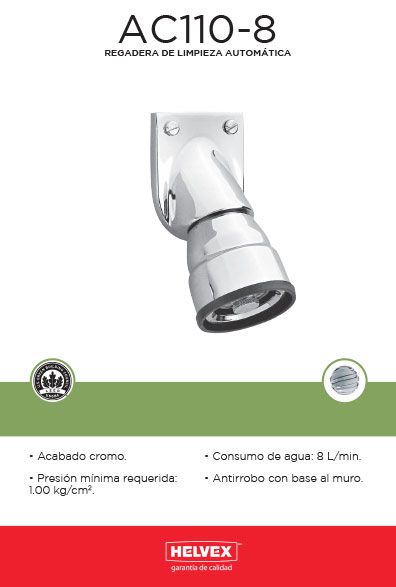 AC110-8 regadera de limpieza automática
