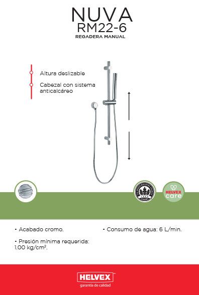 Nuva RM22-6 regadera manual