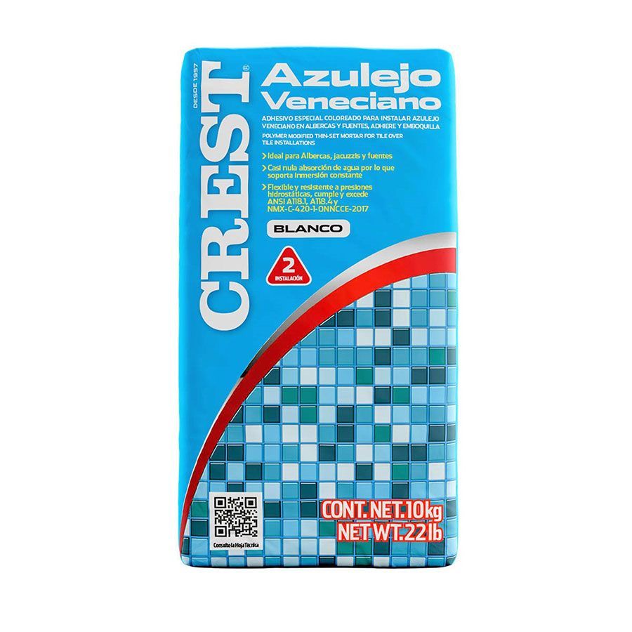 Crest Azulejo Veneciano Blanco 10 kg