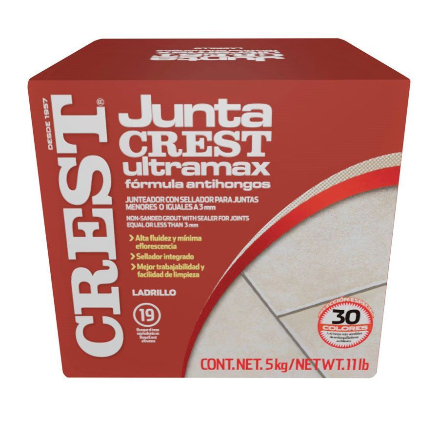 Juntacrest ultramax ladrillo 5 kg
